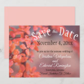 紅葉フレーミングボケの結婚式「Save The Date」 案内状 (正面/裏面)