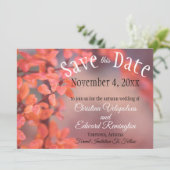 紅葉フレーミングボケの結婚式「Save The Date」 案内状 (スタンド正面)
