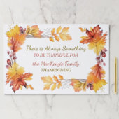 紅葉フレーム感謝祭ティアウェイランチョンマット ペーパーパッド (インサイチュ)