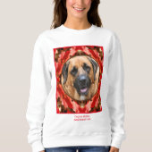 紅葉フレーム自分のペット写真を作成 スウェットシャツ (正面)