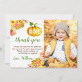 紅葉フローラカボチャ1stバースデーフォト サンキューカード (正面)