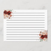 紅葉フローラブライダルシャワーレシピカード エンクロージャーカード (裏面)