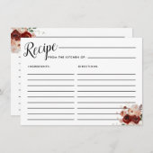 紅葉フローラブライダルシャワーレシピカード エンクロージャーカード (正面/裏面)