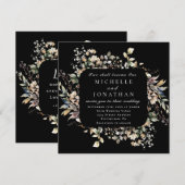 紅葉フローラBlack Bible Verse 結婚's 招待状 (正面/裏面)