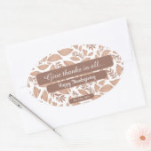 紅葉フロー与え感謝していステック 楕円形シール (封筒)