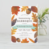 紅葉ブラウン引っ越し祝いパーティーBBQ 招待状 (スタンド正面)
