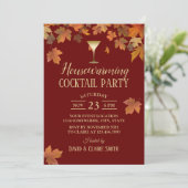 紅葉ブルゴーニュレッド引っ越し祝いパーティーパーティー 招待状 (スタンド正面)