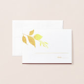 紅葉ブルゴーニュ結婚ー座席表 箔カード (封筒付き正面)