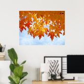 紅葉ブルースカイクラウドヒーリングTouchプリント ポスター (ホームオフィス)