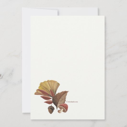 紅葉ブーケ 招待状 (裏面)