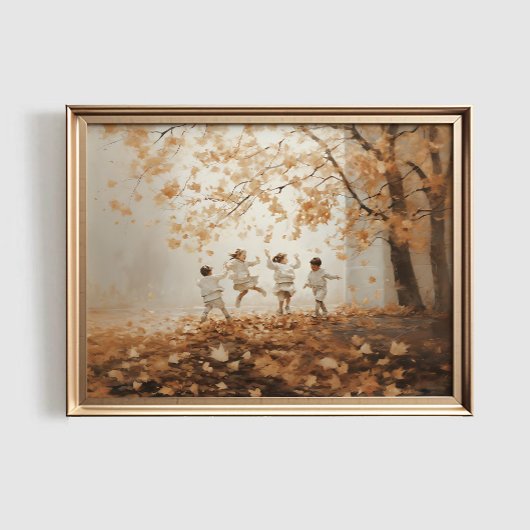 紅葉プリント、秋のプリントアート、ヴィンテージ ポスター