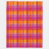紅葉プレイド フリースブランケット (正面)