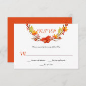 紅葉ベリーつる植物RSVP 出欠カード (正面/裏面)