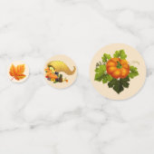 紅葉ベージュサンクスギビング表紙吹雪 コンフェッティ (正面)