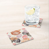 紅葉ベージュ。 スクエアペーパーコースター (インサイチュ)