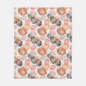 紅葉ベージュ。 フリースブランケット (正面)