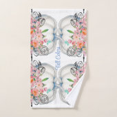 紅葉ホワイトカボチャ水彩フローラ秋 バスタオルセット (ハンドタオル)