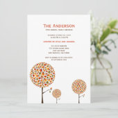 紅葉ポップ・アートのツリーファミリー懇親会パーティー招待状 招待状 (スタンド正面)