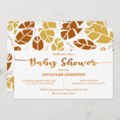 紅葉マスタードボホベイビーシャワー招待状 招待状 (正面/裏面)