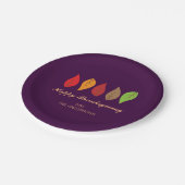 紅葉ミニマル感謝祭パーソナライズされた ペーパープレート (アングル)