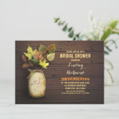 紅葉メイスンジャー素朴なブライダルシャワー招待状 招待状 (スタンド正面)