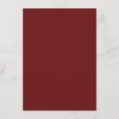 紅葉モダンフレームクリムゾンレッドウェディングレセプション メニュー (裏面)