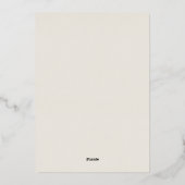 紅葉モダン秋ベビーシャワー 箔招待状 (裏面)