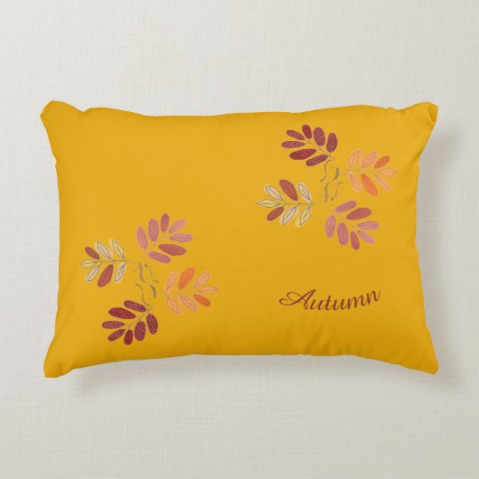 紅葉モダン紅葉アクセント枕 アクセントクッション (正面)