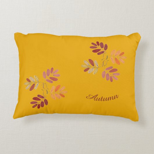 紅葉モダン紅葉アクセント枕 アクセントクッション (裏面)