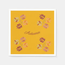 紅葉モダン紅葉紙ディナーナップ