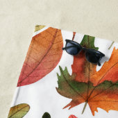 紅葉モノグラムのズブルゴーニュ秋の装飾 ビーチタオル (インサイチュ)