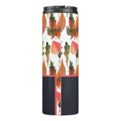 紅葉モノグラムのズブルーオレンジ秋デコール タンブラー (裏面)