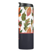 紅葉モノグラムのズブルーオレンジ秋デコール タンブラー (回転右)