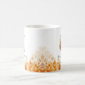 紅葉モノグラムイニシャル文字K コーヒーマグカップ (中央)