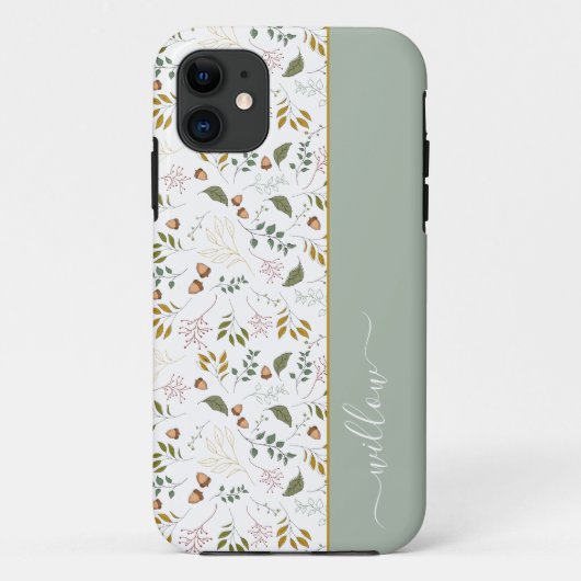 紅葉モノグラム名モダン Case-Mate iPhoneケース (裏面)