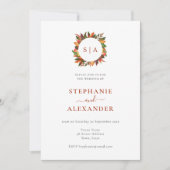 紅葉モノグラム結婚ズ 招待状 (正面)