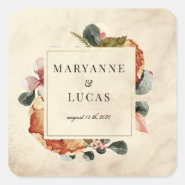 紅葉モノグラム結婚 スクエアシール