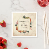 紅葉モノグラム結婚 スタンダードカクテルナプキン (インサイチュ)