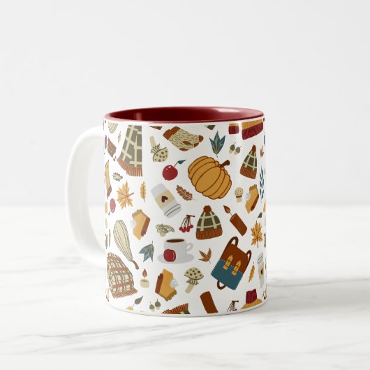 紅葉ユニークズオータムカボチャ ツートーンマグカップ (正面左)