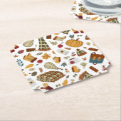 紅葉ユニークズオータムカボチャ ペーパーコースター (アングル)