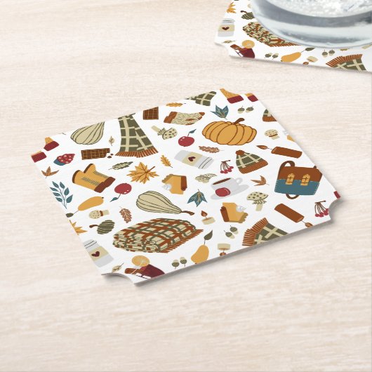 紅葉ユニークズオータムカボチャ ペーパーコースター (アングル)