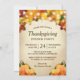 紅葉ライツバーラップサンクスギビングディナー 招待状