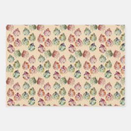 紅葉ラッピング紙フラットシートセット3 ラッピングペーパーシート