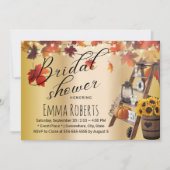 紅葉ラブラダー金ゴールドブライダルシャワー 招待状 (正面)