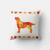 紅葉ラブラドールリトリエバーシルエット クッション (裏面)