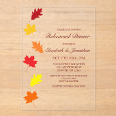 紅葉リハーサルディナー アクリル招待状 (正面)