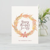 紅葉リースハッピー感謝祭カード 招待状 (スタンド正面)