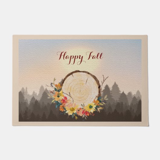 紅葉リースフォレストフォグ ドアマット (正面)