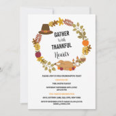 紅葉リース感謝祭ディナーパーティー 招待状 (正面)