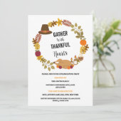 紅葉リース感謝祭ディナーパーティー 招待状 (スタンド正面)